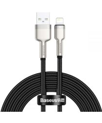 Baseus Cafule Series USB-A naar Lightning Kabel 2 Meter Metaal Zwart