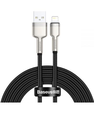Baseus Cafule Series USB-A naar Lightning Kabel 2 Meter Metaal Zwart Kabels