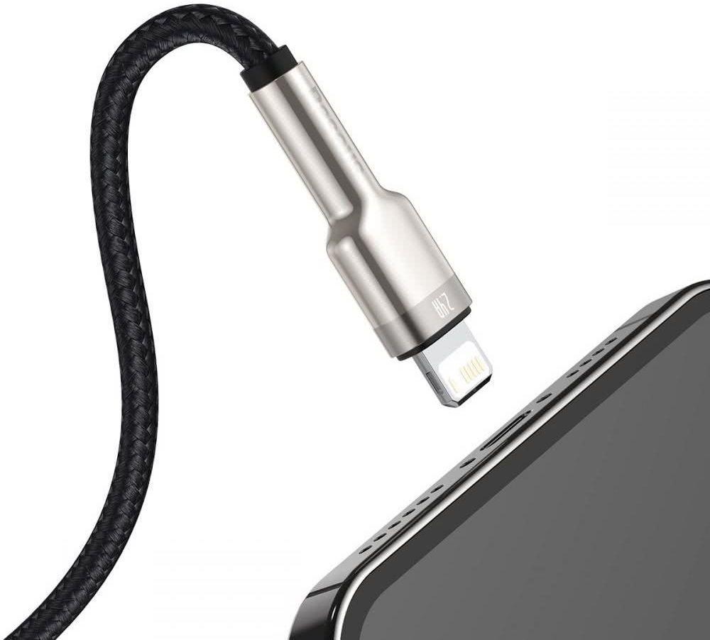 Baseus Cafule Series USB-A naar Lightning Kabel 2 Meter Metaal Zwart afbeelding 6