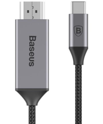 Baseus Video USB-C naar HDMI 4K HD Kabel Adapter 1.8 Meter Grijs Kabels