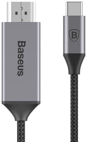 Baseus Video USB-C naar HDMI 4K HD Kabel Adapter 1.8 Meter Grijs afbeelding 1