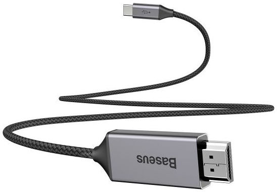 Baseus Video USB-C naar HDMI 4K HD Kabel Adapter 1.8 Meter Grijs afbeelding 4