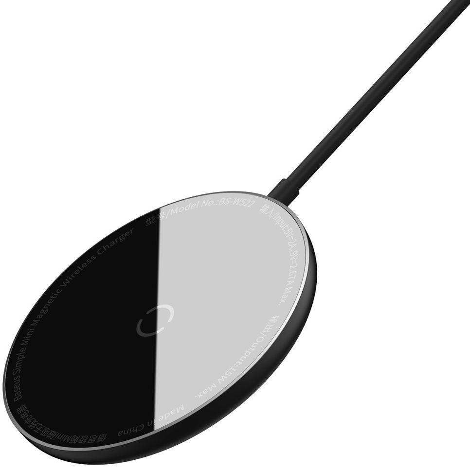 Baseus Simple 15W Draadloze Magnetische Oplader voor MagSafe Zwart afbeelding 13