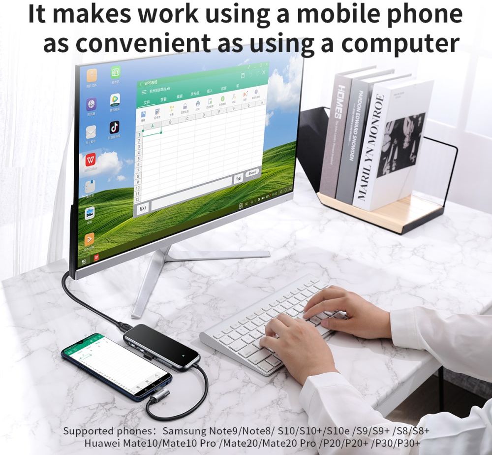 Baseus USB-C / USB / HDMI / SD 7-in-1 Hub voor Laptop/MacBook Grijs afbeelding 7