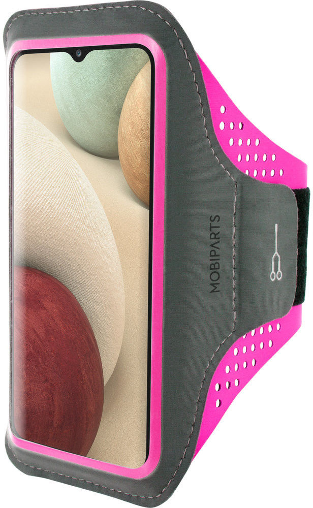 Mobiparts Comfort Fit Armband Samsung Galaxy A12 Sporthoesje Roze afbeelding 1