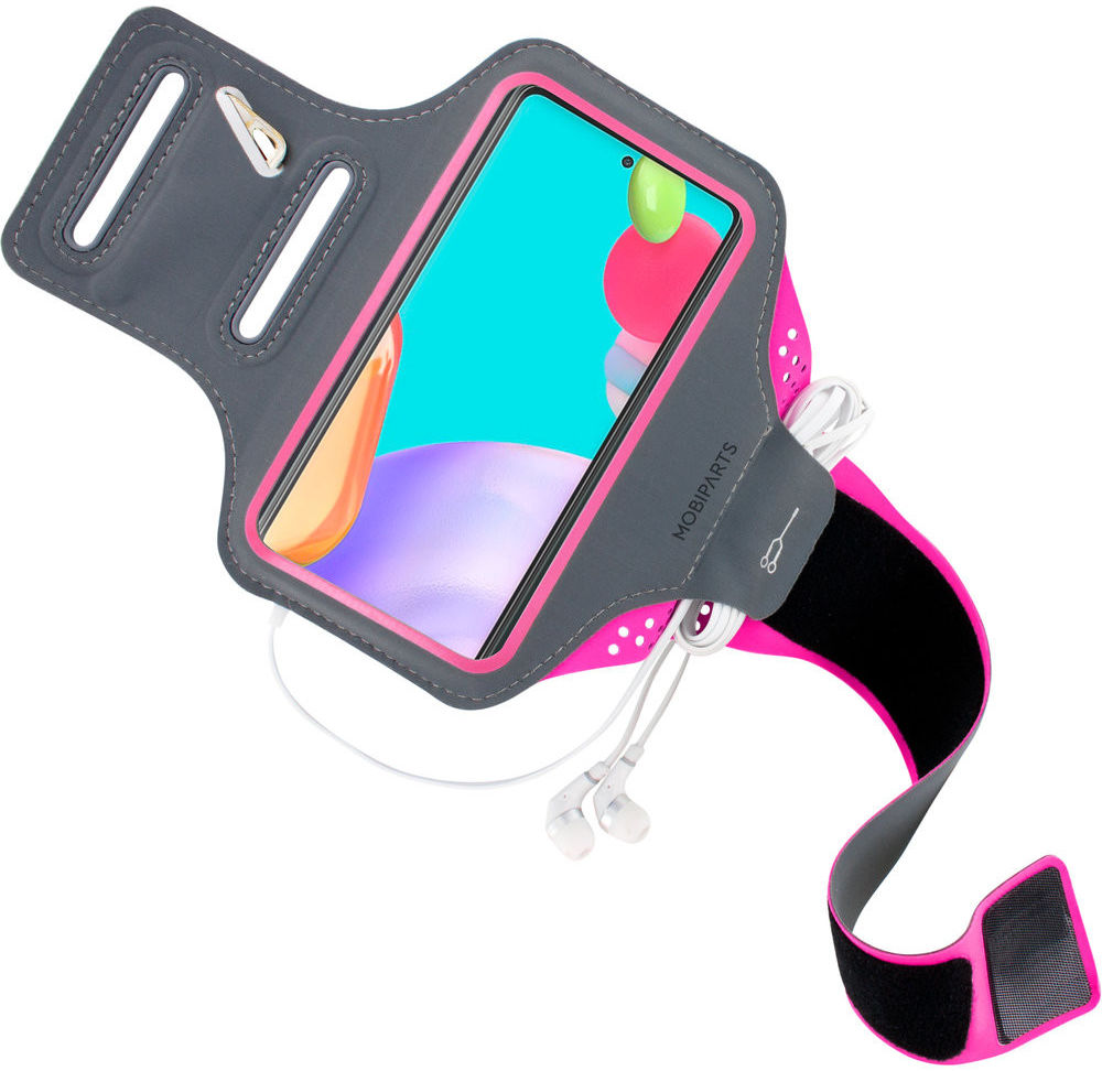 Mobiparts Comfort Fit Armband Samsung A52 / A52S Sporthoesje Roze afbeelding 2