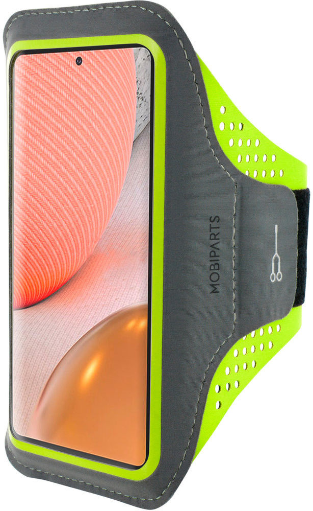 Mobiparts Comfort Fit Armband Samsung Galaxy A72 Sporthoesje Groen afbeelding 1