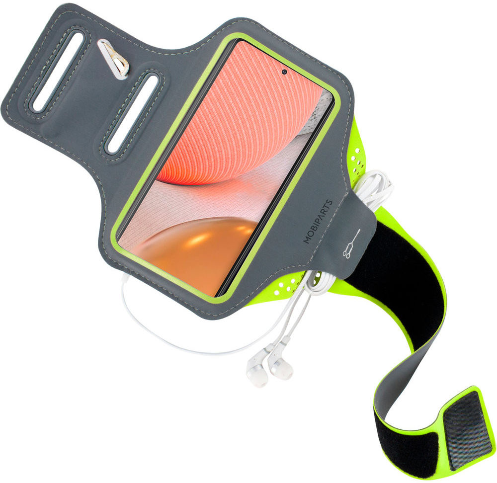Mobiparts Comfort Fit Armband Samsung Galaxy A72 Sporthoesje Groen afbeelding 2