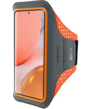 Mobiparts Comfort Fit Armband Samsung Galaxy A72 Sporthoesje Oranje Sporthoesjes
