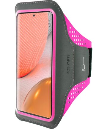 Mobiparts Comfort Fit Armband Samsung Galaxy A72 Sporthoesje Roze Sporthoesjes