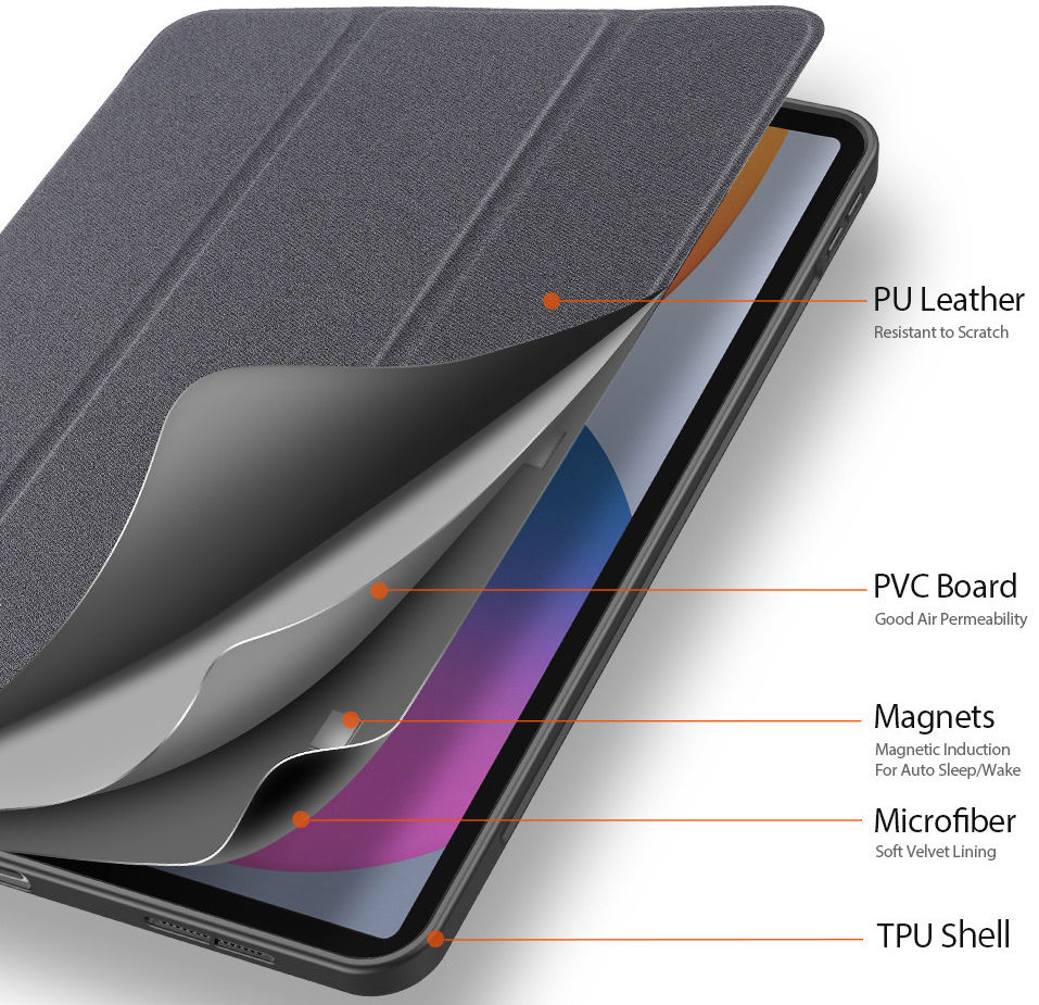 Dux Ducis Domo Apple iPad Pro 11 (2021) Hoes Tri-Fold Book Case Zwart afbeelding 10