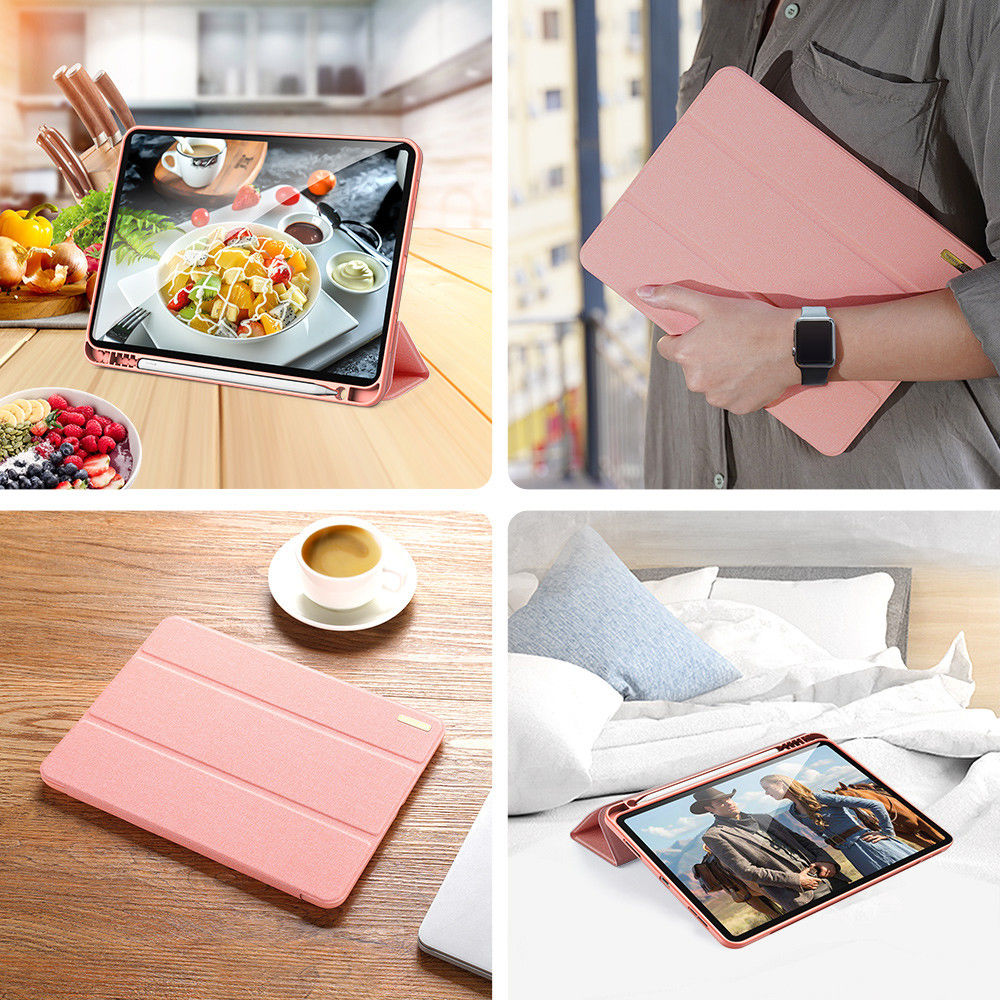 Dux Ducis Domo Apple iPad Pro 12.9 2021 Hoes Tri-Fold Book Case Roze afbeelding 12