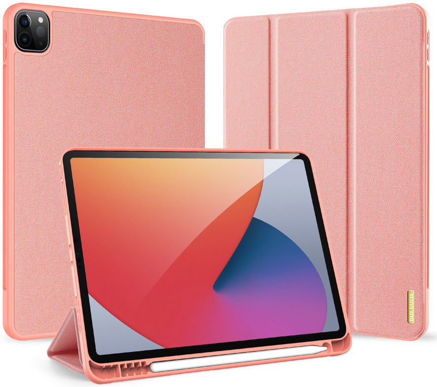 Dux Ducis Domo Apple iPad Pro 12.9 2021 Hoes Tri-Fold Book Case Roze afbeelding 2