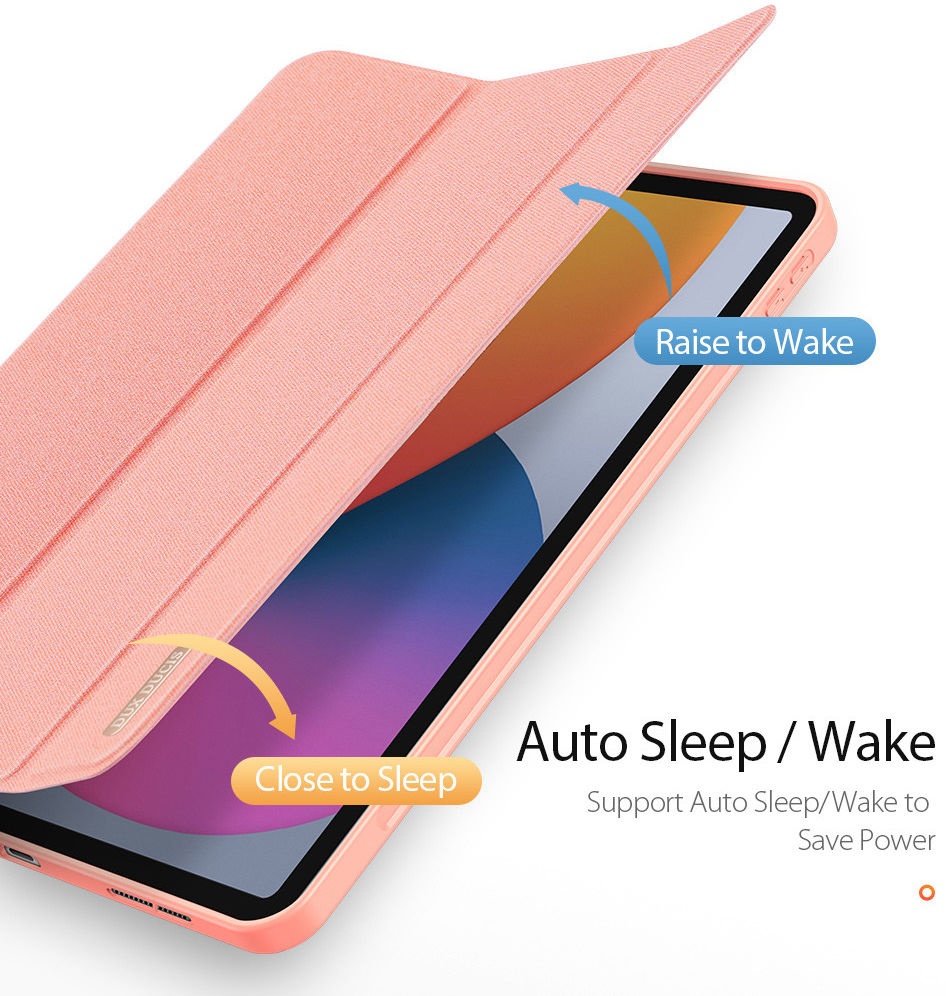Dux Ducis Domo Apple iPad Pro 12.9 2021 Hoes Tri-Fold Book Case Roze afbeelding 3