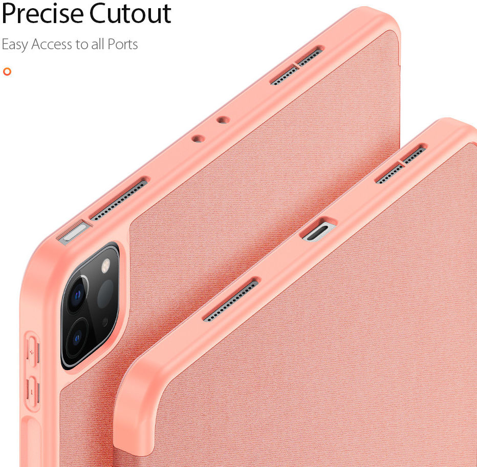 Dux Ducis Domo Apple iPad Pro 12.9 2021 Hoes Tri-Fold Book Case Roze afbeelding 8