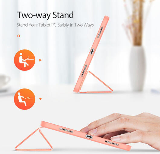 Dux Ducis Domo Apple iPad Pro 12.9 2021 Hoes Tri-Fold Book Case Roze afbeelding 6