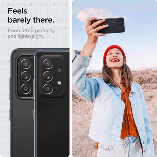 Spigen Thin Fit Samsung Galaxy A52 / A52S Hoesje Back Cover Zwart afbeelding 7