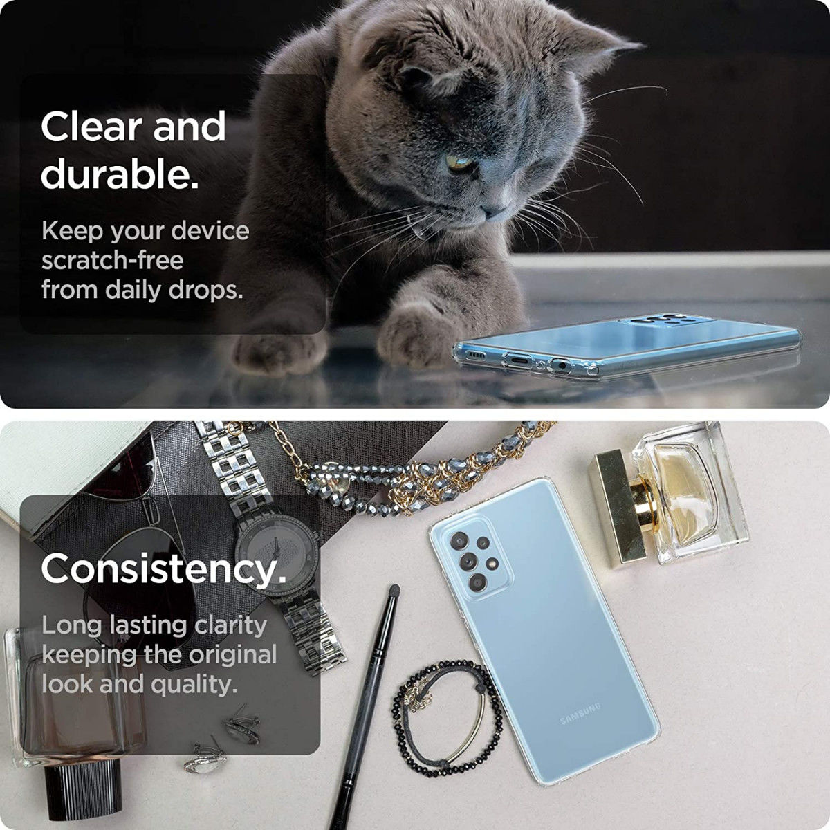 Spigen Liquid Crystal Samsung Galaxy A52 / A52S Hoesje Transparant afbeelding 4