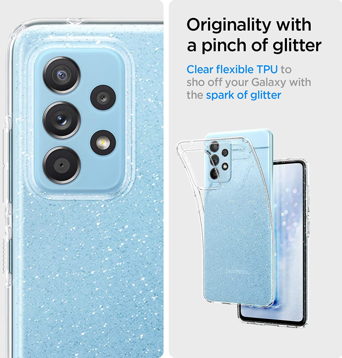 Spigen Liquid Crystal Samsung Galaxy A52 / A52S Hoesje Glitter afbeelding 5