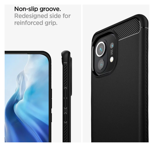 Spigen Rugged Armor Xiaomi Mi 11 Hoesje Back Cover Zwart afbeelding 3