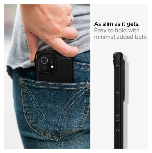 Spigen Rugged Armor Xiaomi Mi 11 Hoesje Back Cover Zwart afbeelding 6