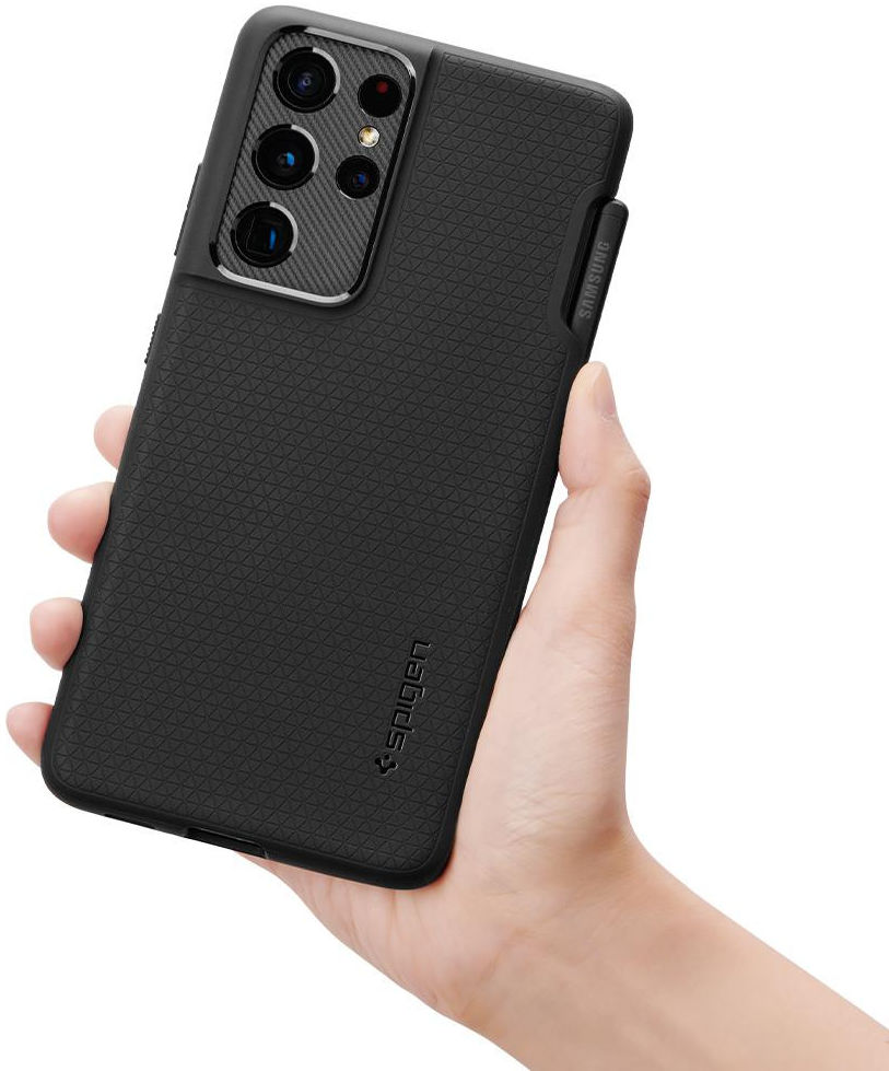 Spigen Liquid Air Pen Edition Samsung Galaxy S21 Ultra Hoesje Zwart afbeelding 3