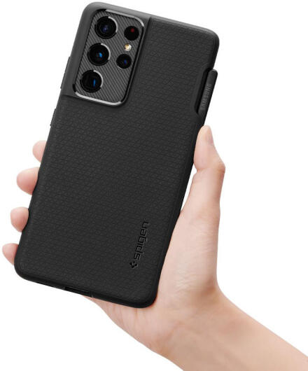 Spigen Liquid Air Pen Edition Samsung Galaxy S21 Ultra Hoesje Zwart afbeelding 3