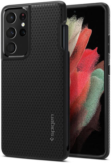 Spigen Liquid Air Pen Edition Samsung Galaxy S21 Ultra Hoesje Zwart afbeelding 1