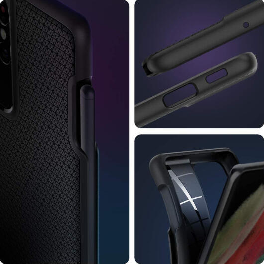 Spigen Liquid Air Pen Edition Samsung Galaxy S21 Ultra Hoesje Zwart afbeelding 6