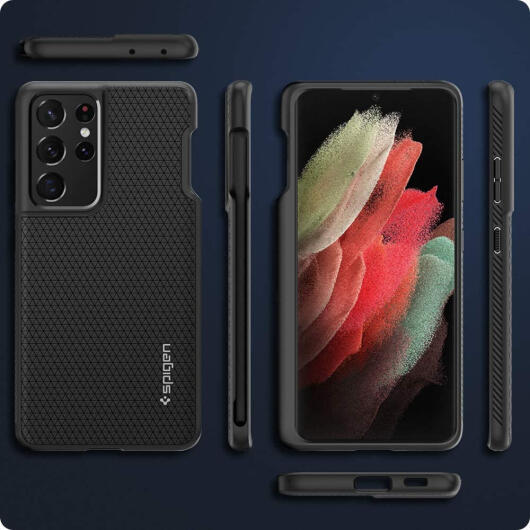 Spigen Liquid Air Pen Edition Samsung Galaxy S21 Ultra Hoesje Zwart afbeelding 22
