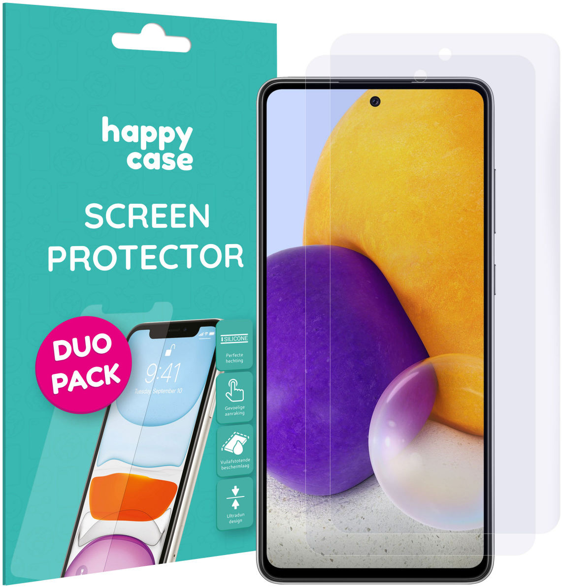 HappyCase Samsung Galaxy A72 Screen Protector Duo Pack afbeelding 1