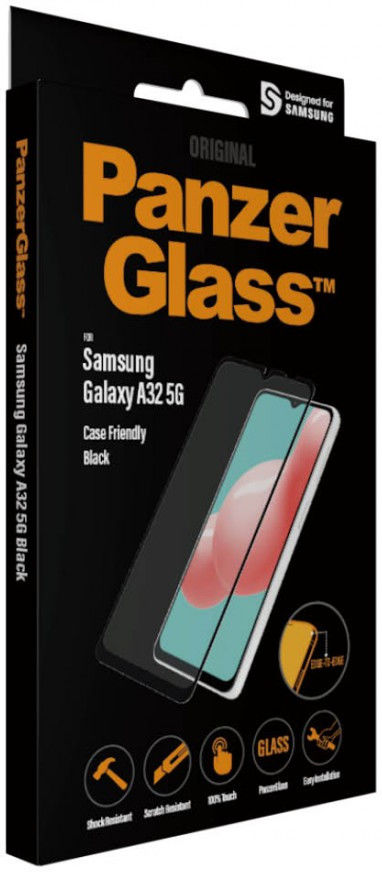 PanzerGlass Samsung Galaxy A32 5G Screen Protector Case Friendly Zwart afbeelding 5