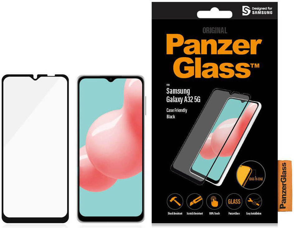 PanzerGlass Samsung Galaxy A32 5G Screen Protector Case Friendly Zwart afbeelding 3