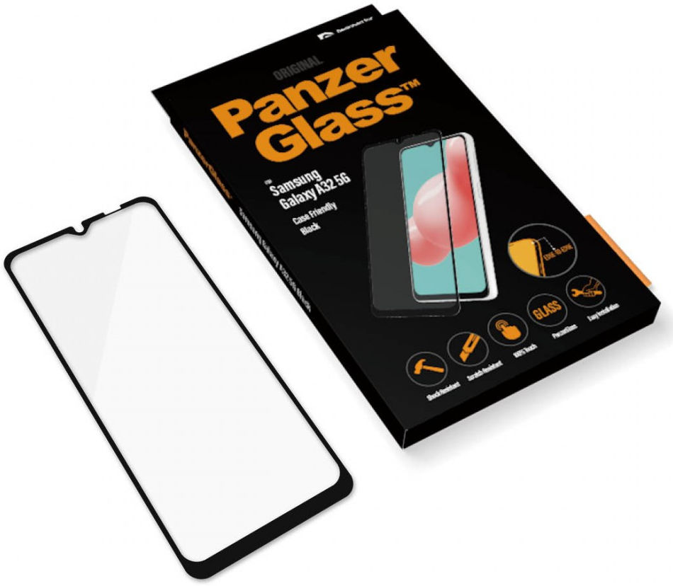 PanzerGlass Samsung Galaxy A32 5G Screen Protector Case Friendly Zwart afbeelding 4