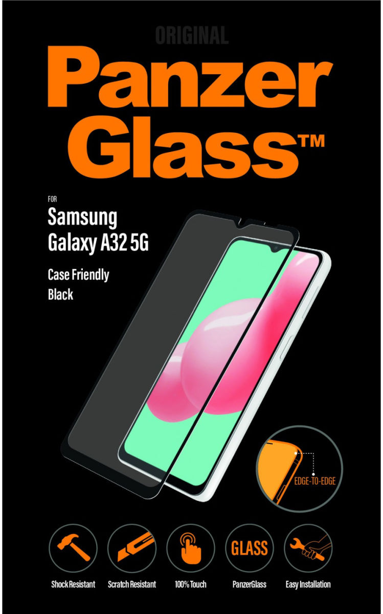 PanzerGlass Samsung Galaxy A32 5G Screen Protector Case Friendly Zwart afbeelding 1