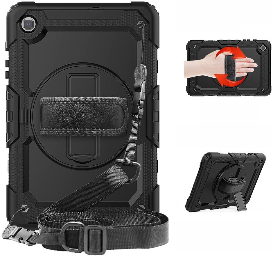 Samsung Galaxy Tab S6 Lite Hoes Full Protect met Kickstand Zwart afbeelding 7