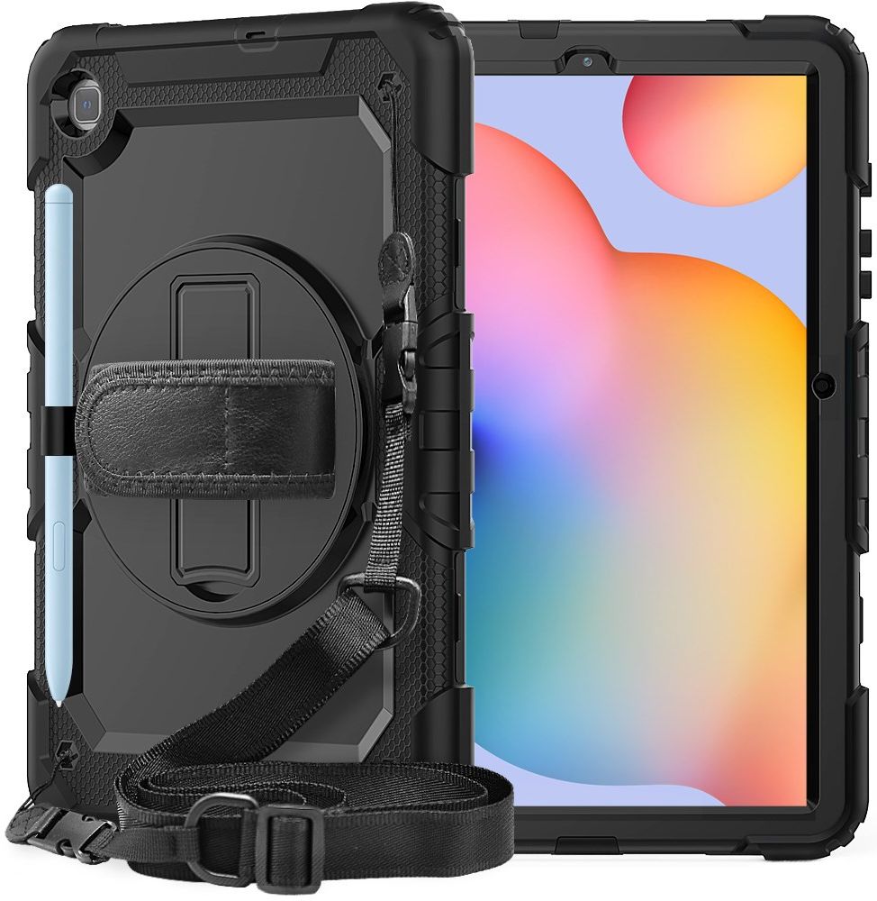 Samsung Galaxy Tab S6 Lite Hoes Full Protect met Kickstand Zwart afbeelding 1