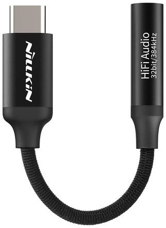 Nillkin Hifi USB-C naar 3.5mm Jack Headset Adapter Zwart afbeelding 1