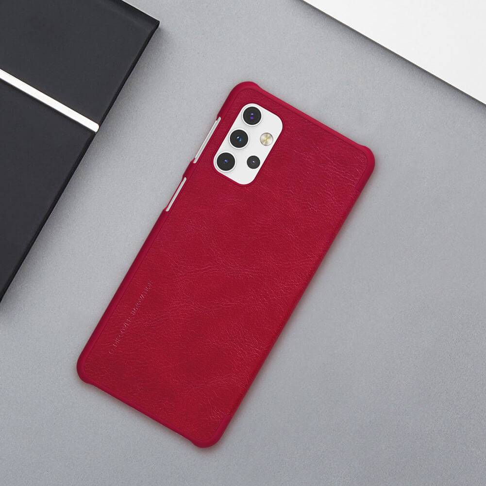 Nillkin Qin Series Book Samsung Galaxy A32 Wallet Hoesje Leer Rood afbeelding 10