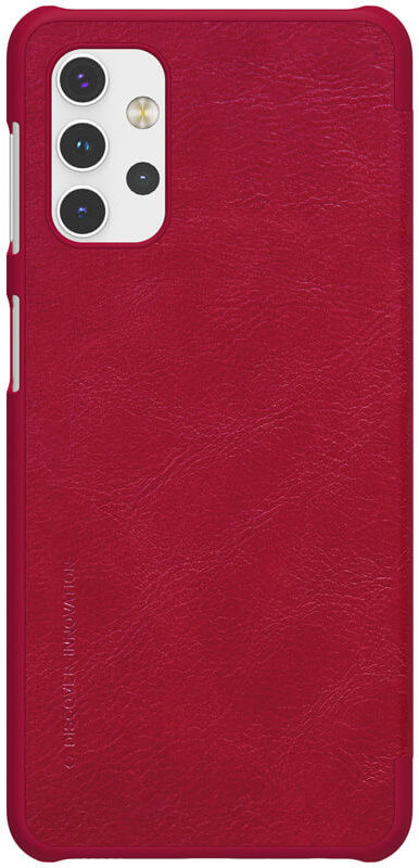 Nillkin Qin Series Book Samsung Galaxy A32 Wallet Hoesje Leer Rood afbeelding 2