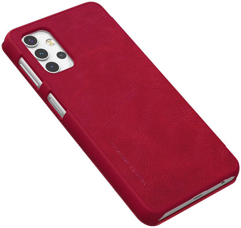Nillkin Qin Series Book Samsung Galaxy A32 Wallet Hoesje Leer Rood afbeelding 3