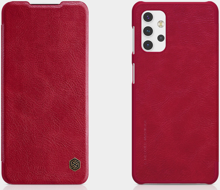Nillkin Qin Series Book Samsung Galaxy A32 Wallet Hoesje Leer Rood afbeelding 8
