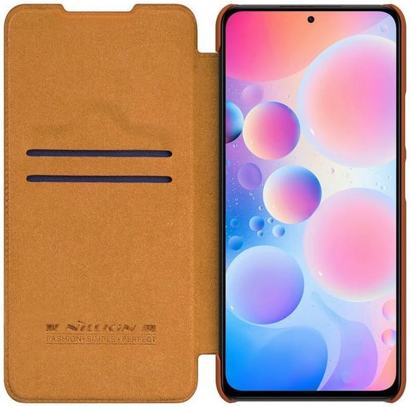 Nillkin Qin Series Book Samsung Galaxy A32 Wallet Hoesje Leer Bruin afbeelding 1