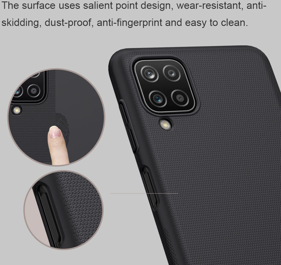 Nillkin Super Frosted Shield Hoesje Samsung Galaxy A12 Zwart afbeelding 8
