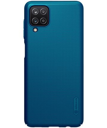 Nillkin Super Frosted Shield Hoesje Samsung Galaxy A12 Blauw Hoesjes