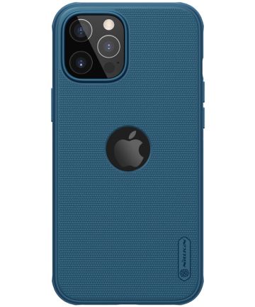Nillkin Super Frosted Shield iPhone 12 / 12 Pro Hoesje MagSafe Blauw Hoesjes