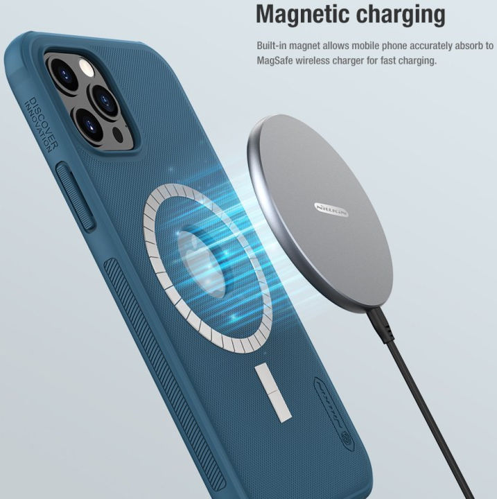 Nillkin Super Frosted Shield iPhone 12 Pro Max Hoesje MagSafe Zwart afbeelding 3
