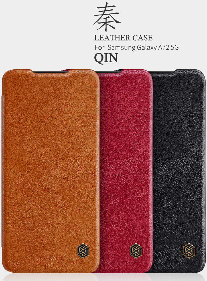 Nillkin Qin Samsung Galaxy A72 Hoesje Book Case Kunstleer Zwart afbeelding 8