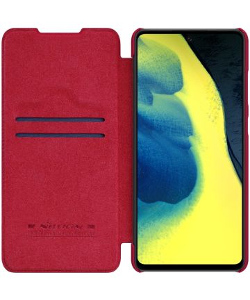 Nillkin Qin Samsung Galaxy A72 Hoesje Book Case Kunstleer Rood Hoesjes