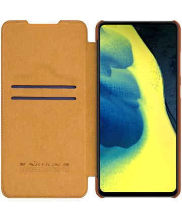 Nillkin Qin Samsung Galaxy A72 Hoesje Book Case Kunstleer Bruin Hoesjes